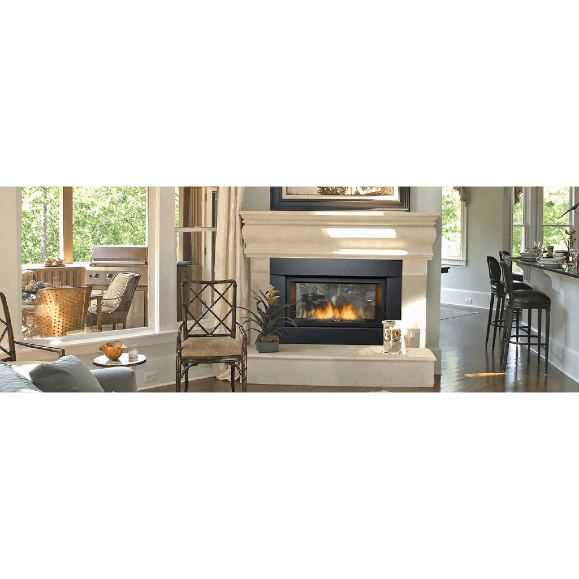 Sierra Flame by Amantii Palisade 36" See-Through Direct Vent Linear Propane Gas Fireplace