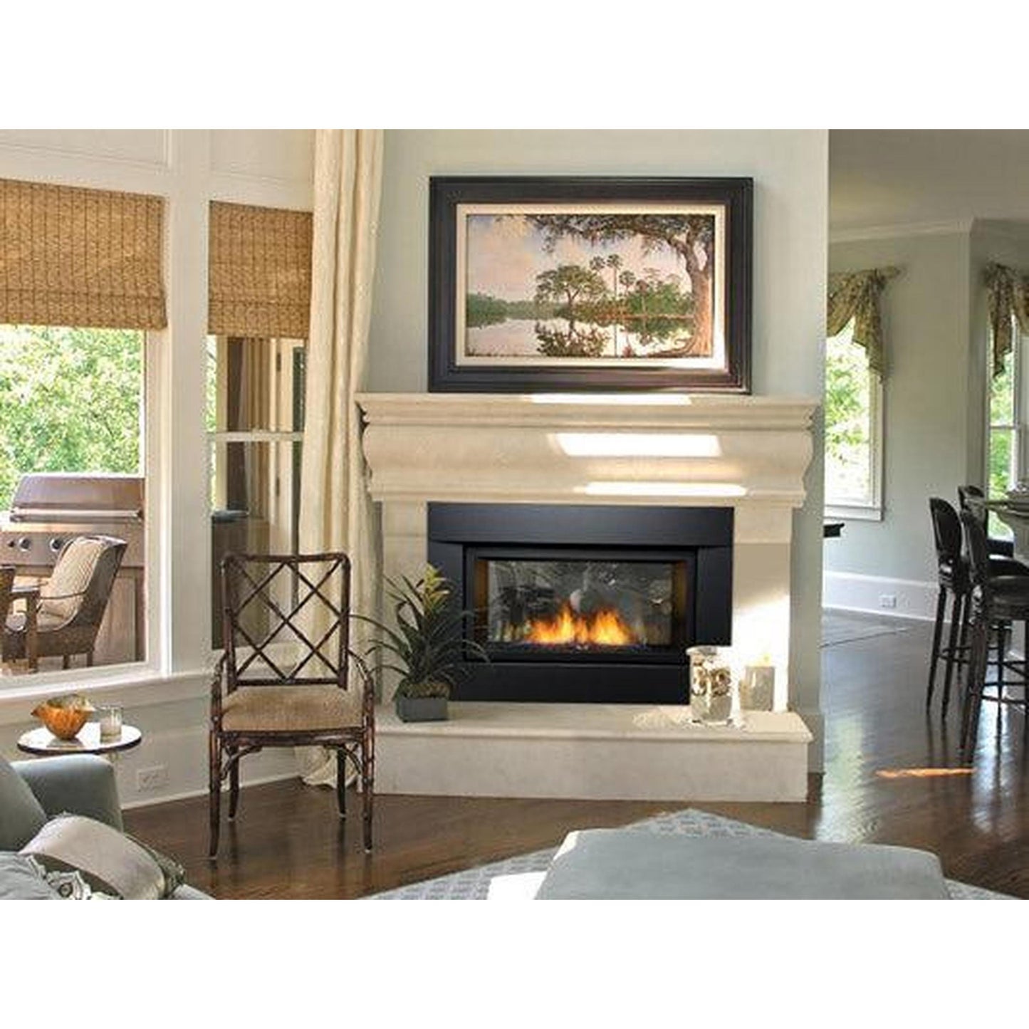 Sierra Flame by Amantii Palisade Deluxe 36" See-Through Direct Vent Linear Propane Gas Fireplace