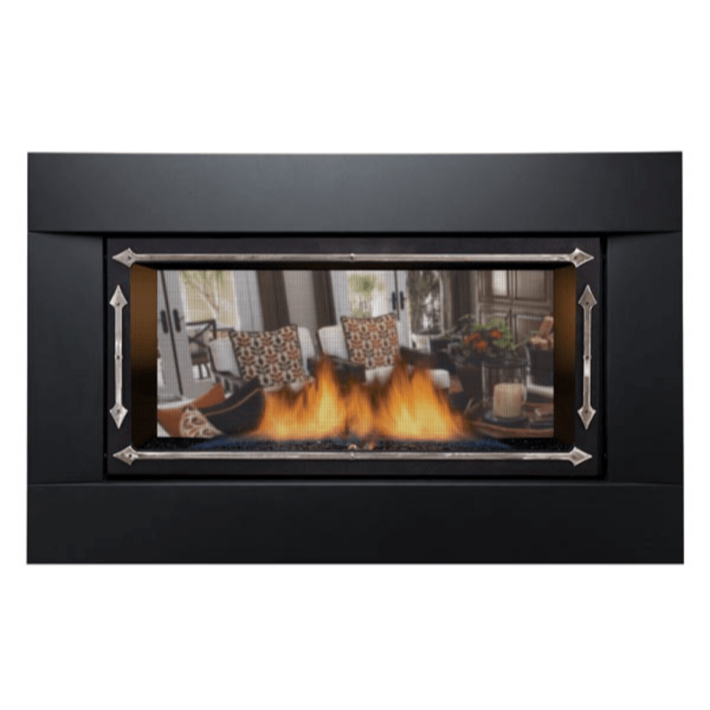 Sierra Flame by Amantii Palisade Deluxe 36" See-Through Direct Vent Linear Propane Gas Fireplace