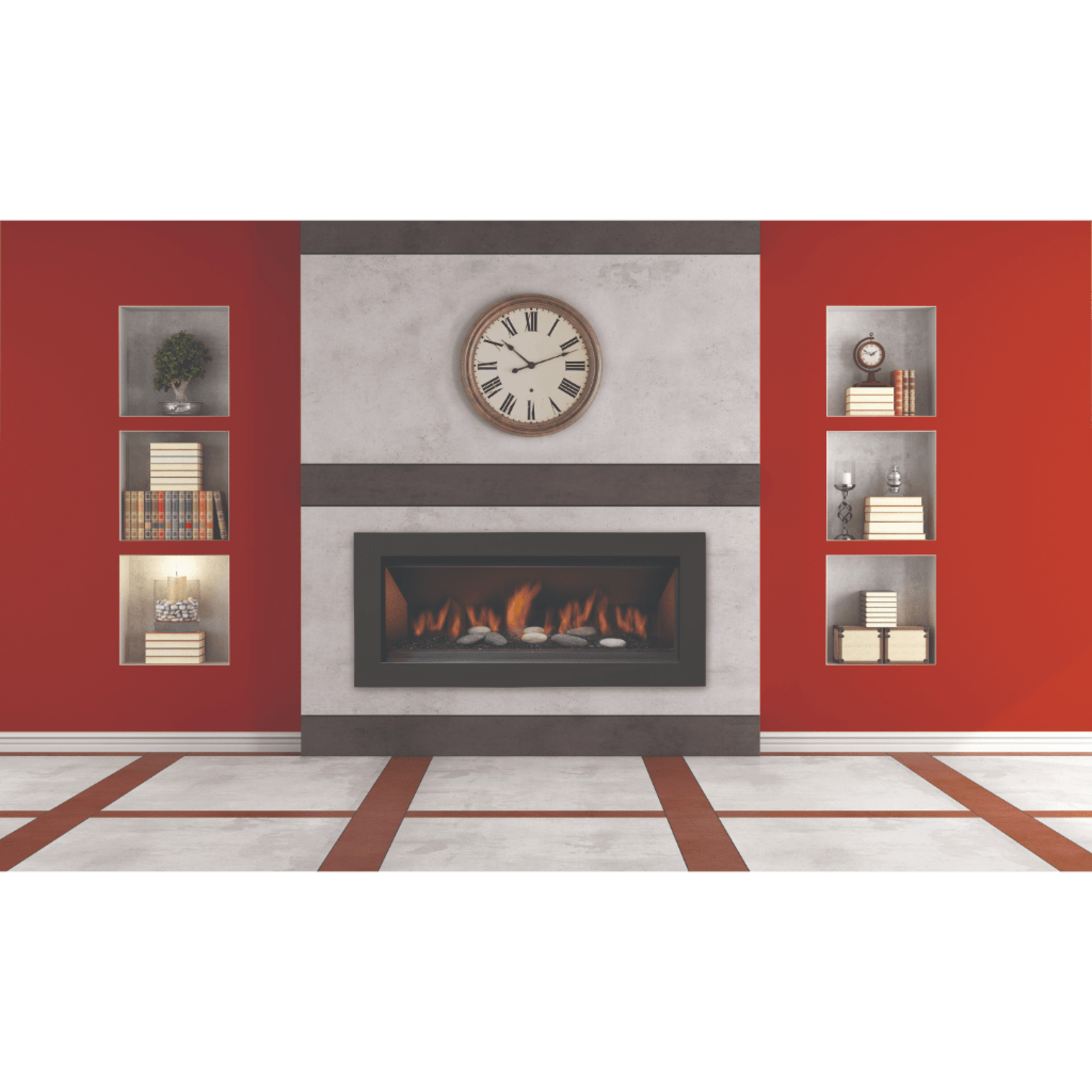 Sierra Flame by Amantii Stanford 55" Direct Vent Linear Propane Gas Fireplace