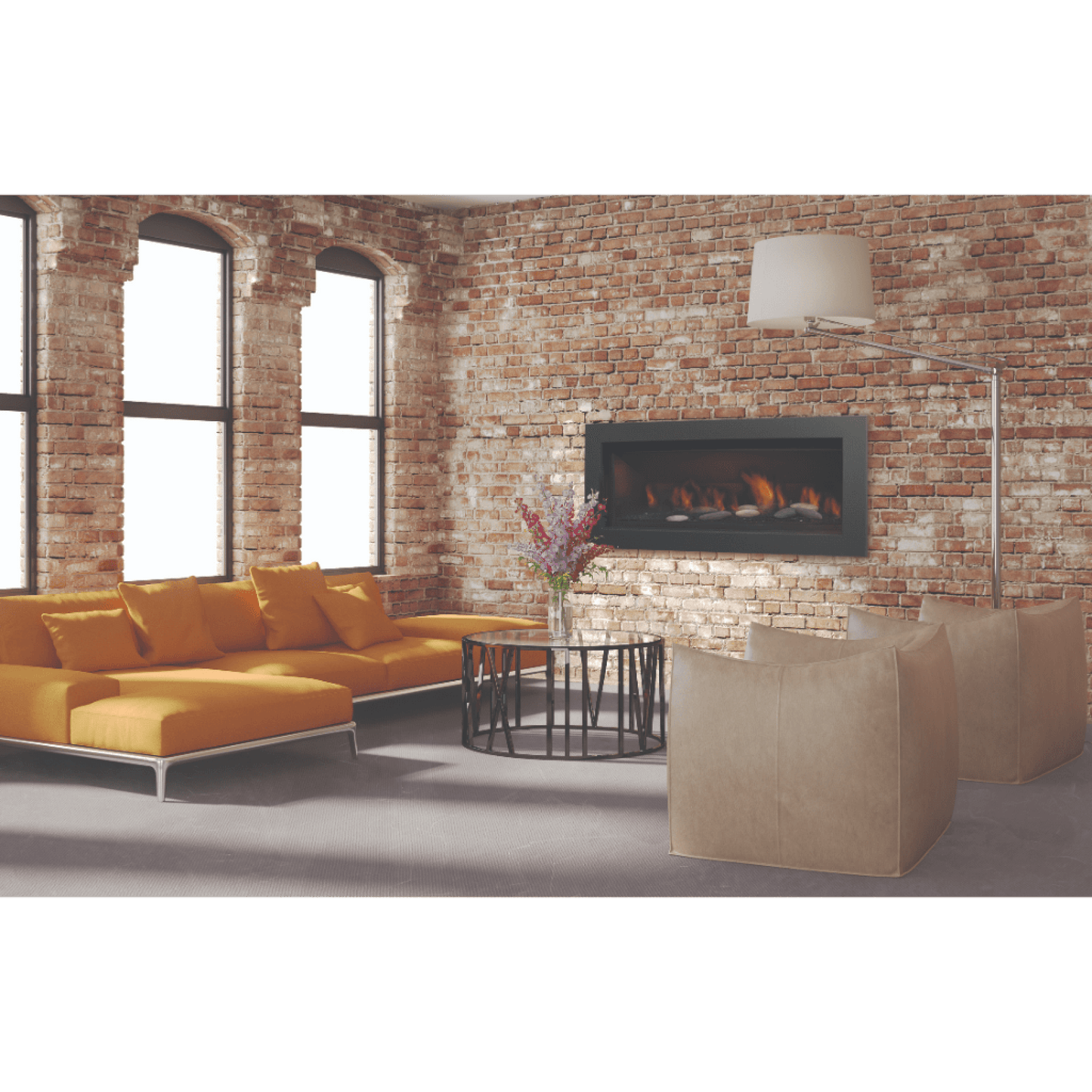Sierra Flame by Amantii Stanford 55" Direct Vent Linear Propane Gas Fireplace