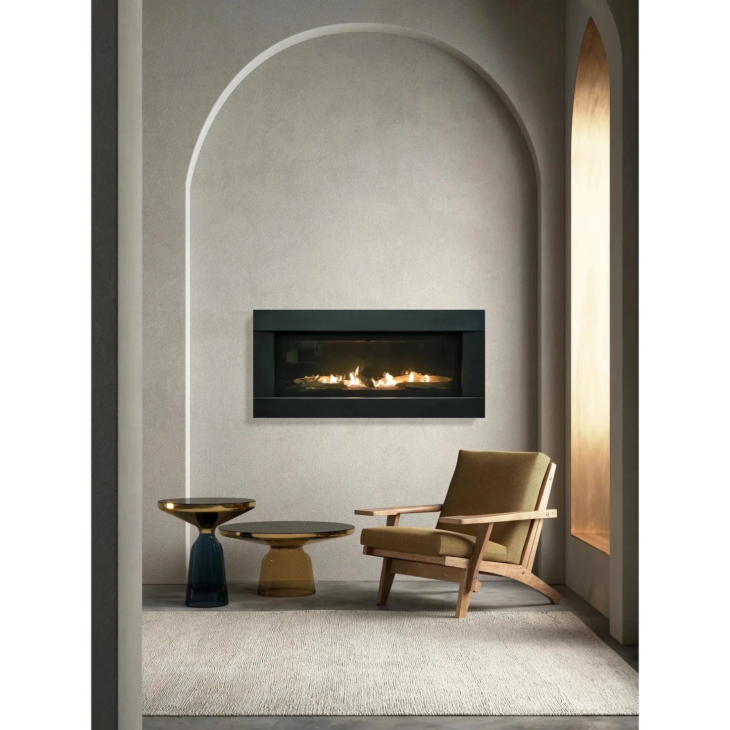 Sierra Flame by Amantii Stanford 55" Direct Vent Linear Propane Gas Fireplace
