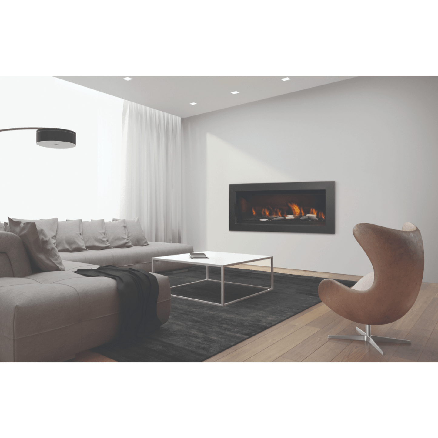 Sierra Flame by Amantii Stanford 55" Direct Vent Linear Propane Gas Fireplace