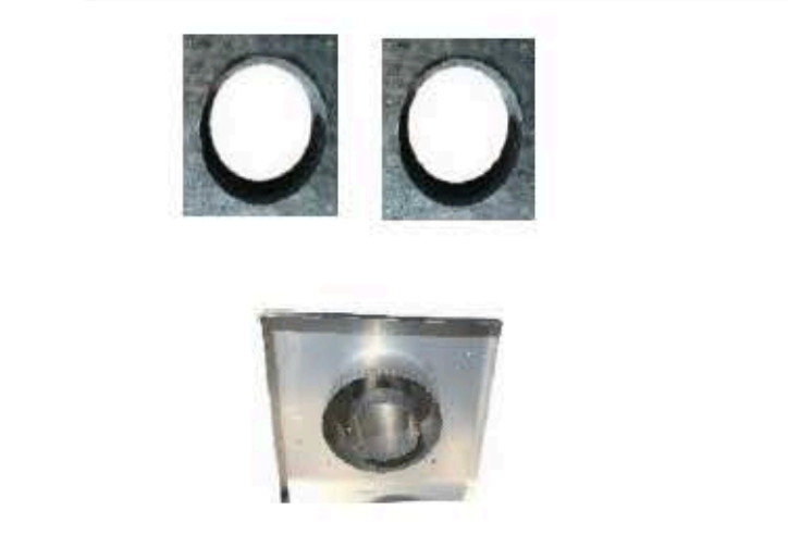 Sierra Flame by Amantii Termination Kit for 4" x 7" Vent