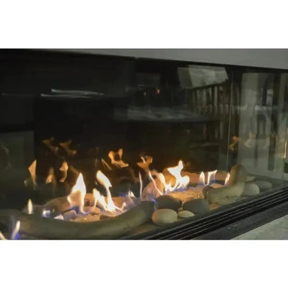 Sierra Flame by Amantii Toscana 58" Three-Sided Peninsula Direct Vent Propane Gas Fireplace