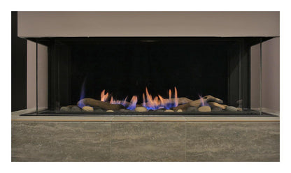 Sierra Flame by Amantii Toscana 58" Three-Sided Peninsula Direct Vent Propane Gas Fireplace