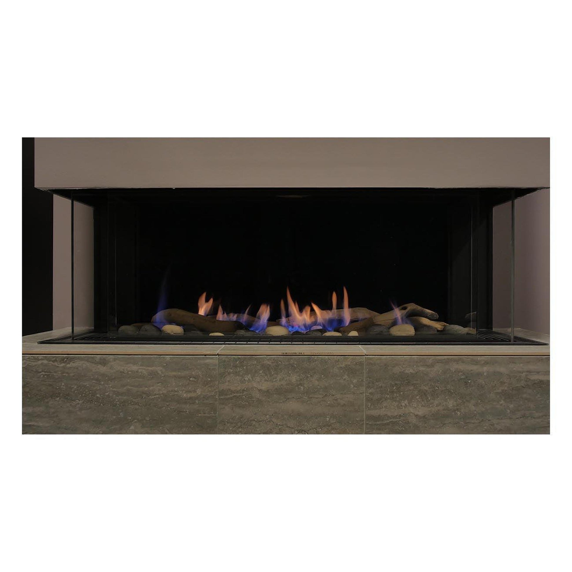 Sierra Flame by Amantii Toscana 58" Three-Sided Peninsula Direct Vent Natural Gas Fireplace