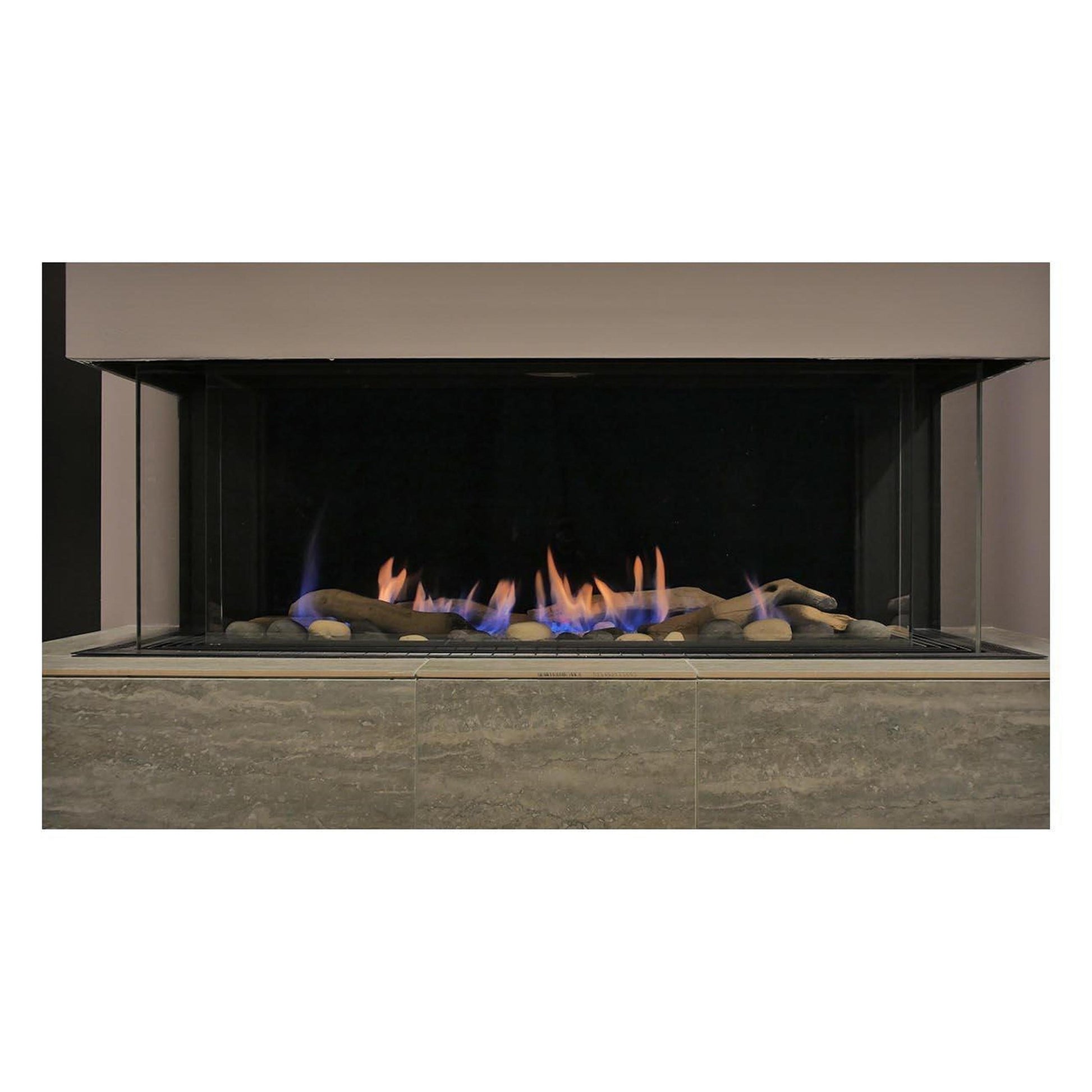 Sierra Flame by Amantii Toscana 58" Three-Sided Peninsula Direct Vent Natural Gas Fireplace