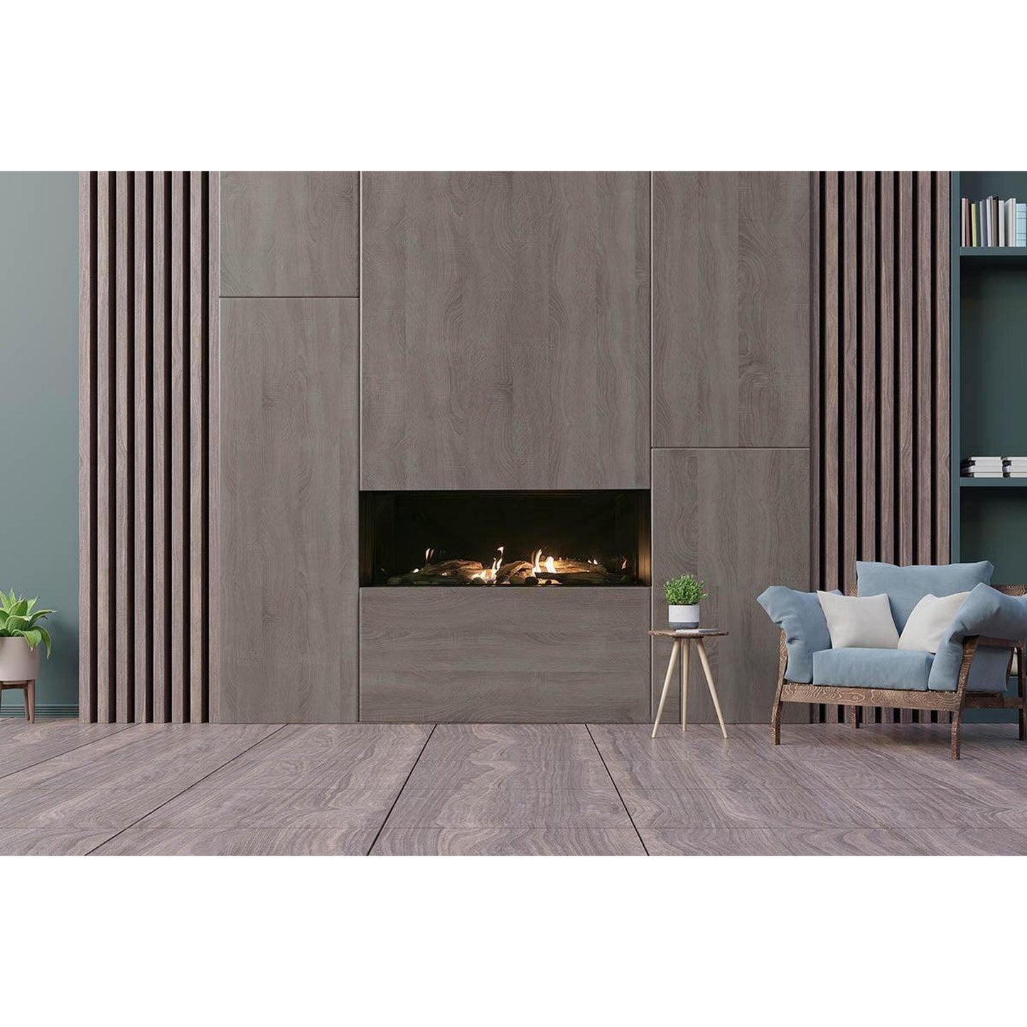 Sierra Flame by Amantii Vienna 60" Direct Vent Linear Style Natural Gas Fireplace
