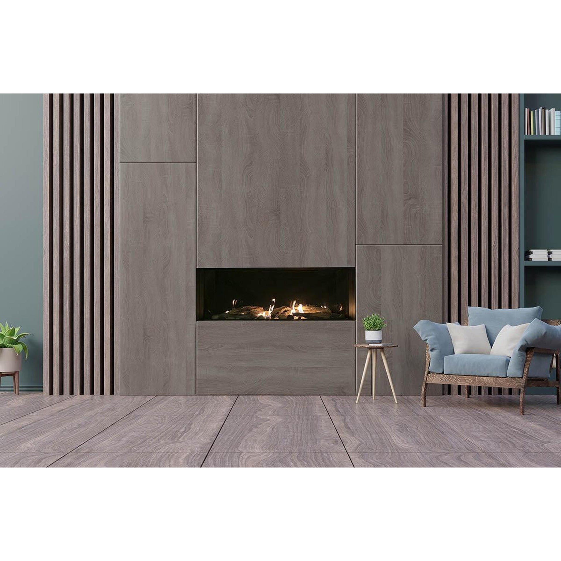 Sierra Flame by Amantii Vienna 60" Direct Vent Linear Style Natural Gas Fireplace