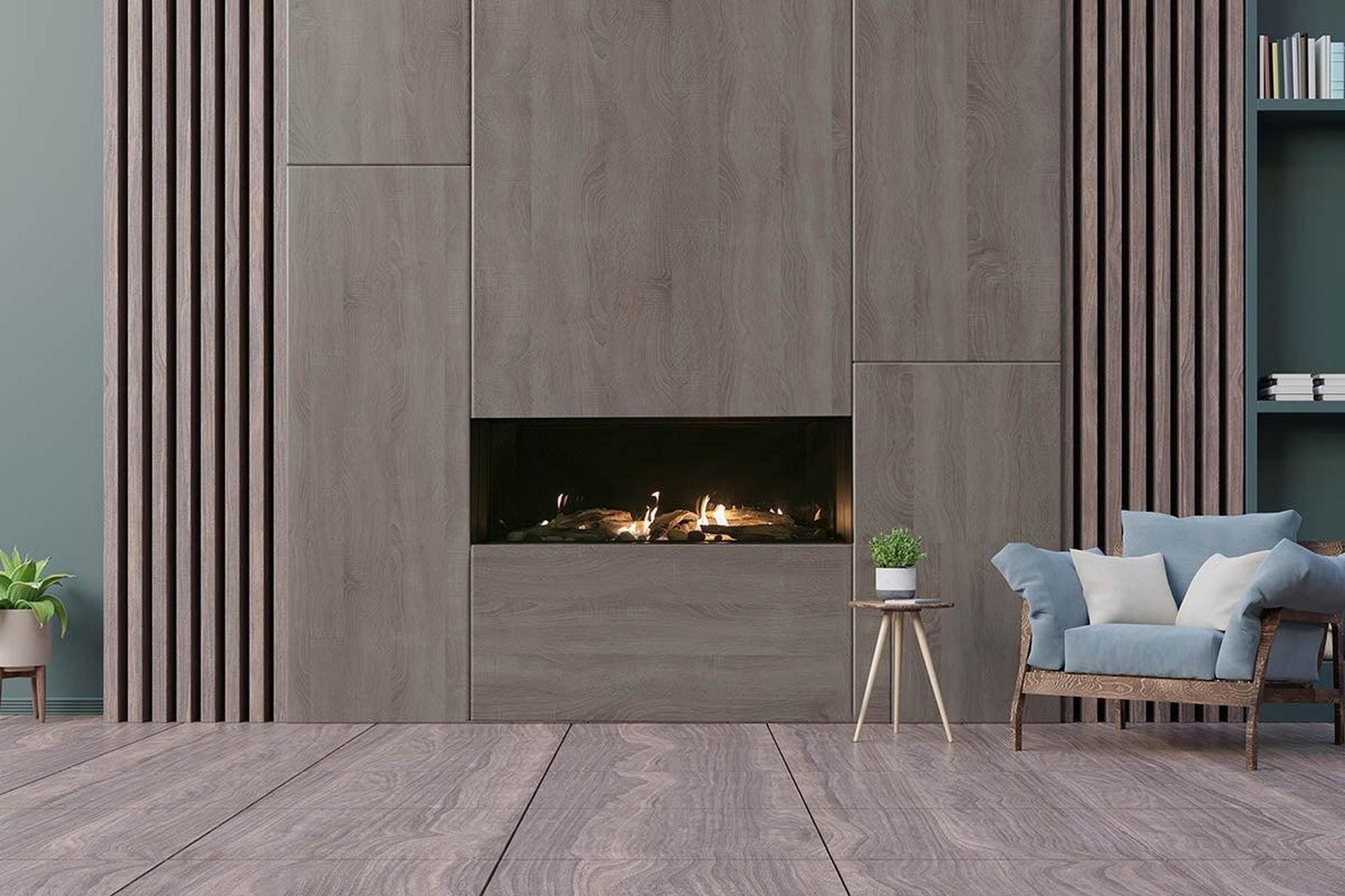 Sierra Flame by Amantii Vienna 40" Direct Vent Linear Style Natural Gas Fireplace