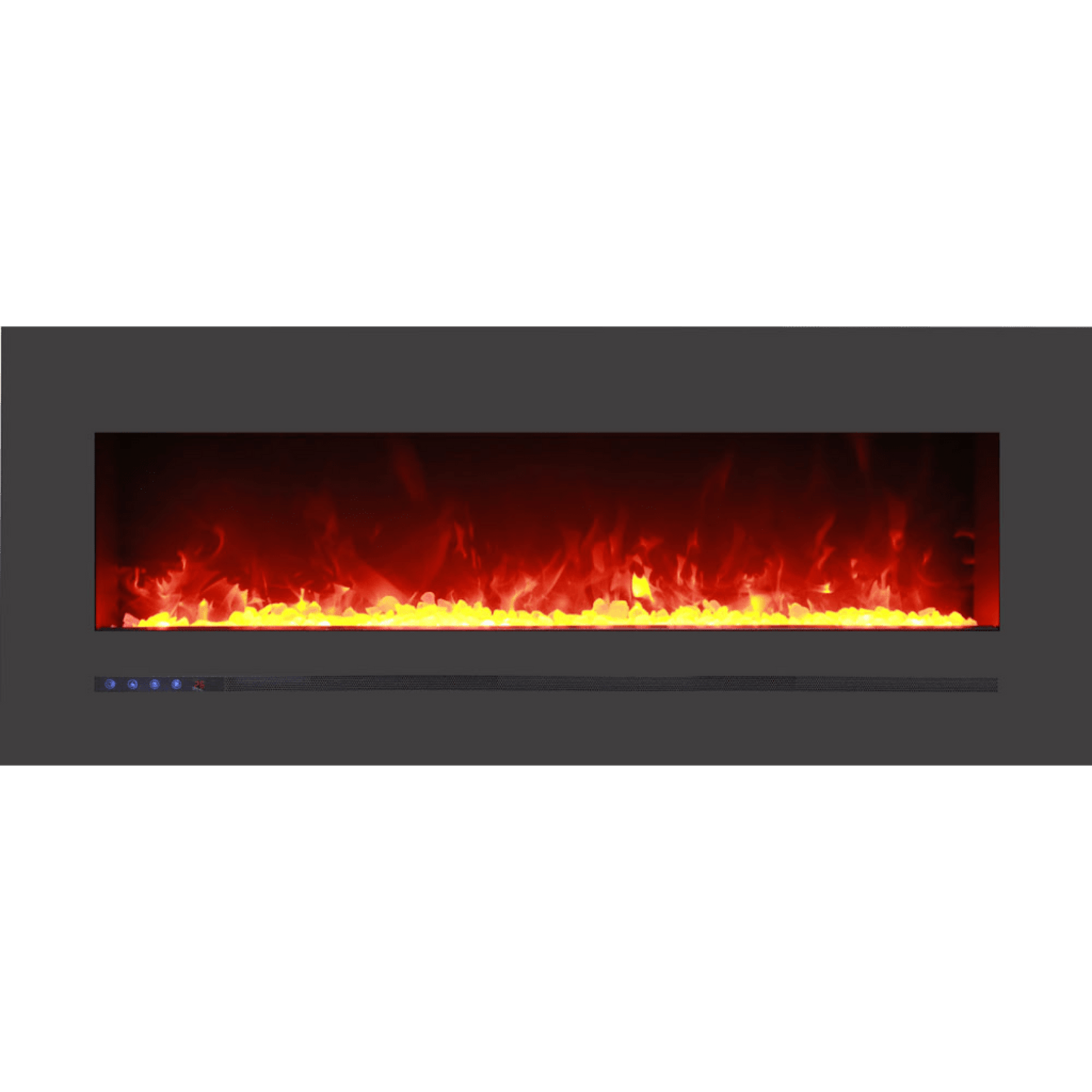 Sierra Flame by Amantii 48" Wall Mount/Flush Mount Electric Fireplace with Deep Charcoal Colored Steel Surround