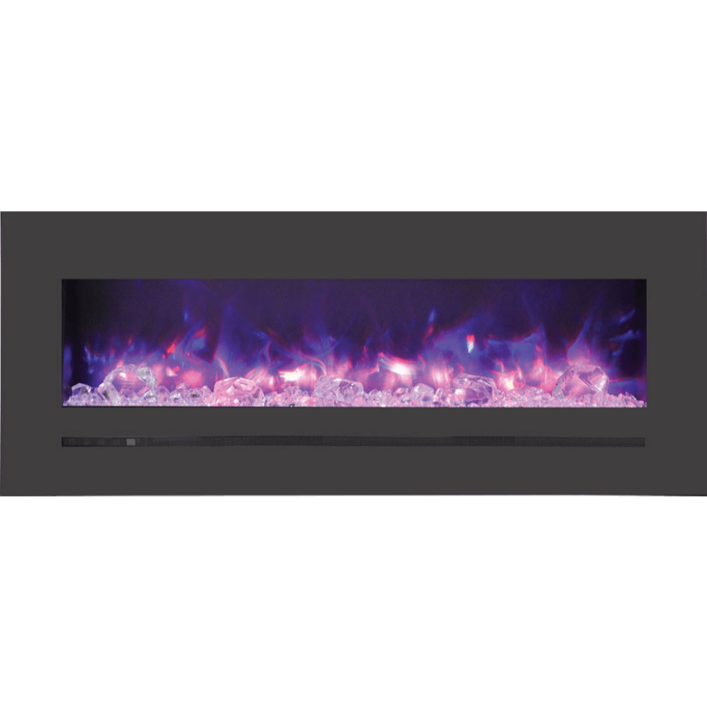 Sierra Flame by Amantii 48" Wall Mount/Flush Mount Electric Fireplace with Deep Charcoal Colored Steel Surround