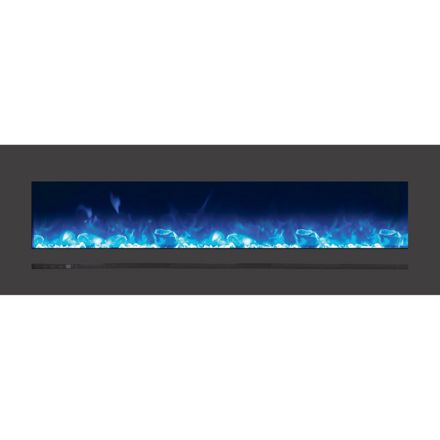 Sierra Flame by Amantii 60" Wall Mount/Flush Mount Electric Fireplace with Deep Charcoal Colored Steel Surround