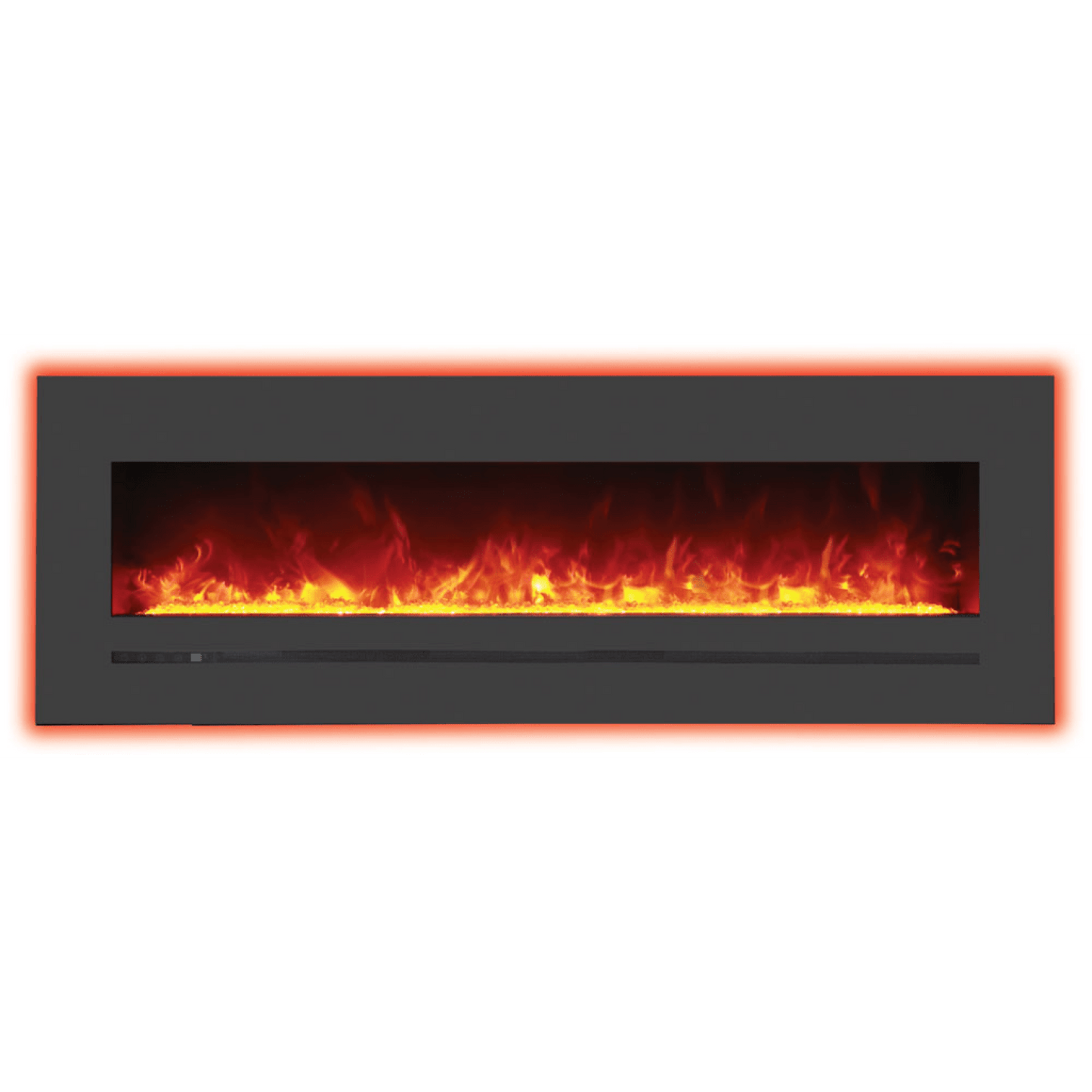 Sierra Flame by Amantii 60" Wall Mount/Flush Mount Electric Fireplace with Deep Charcoal Colored Steel Surround