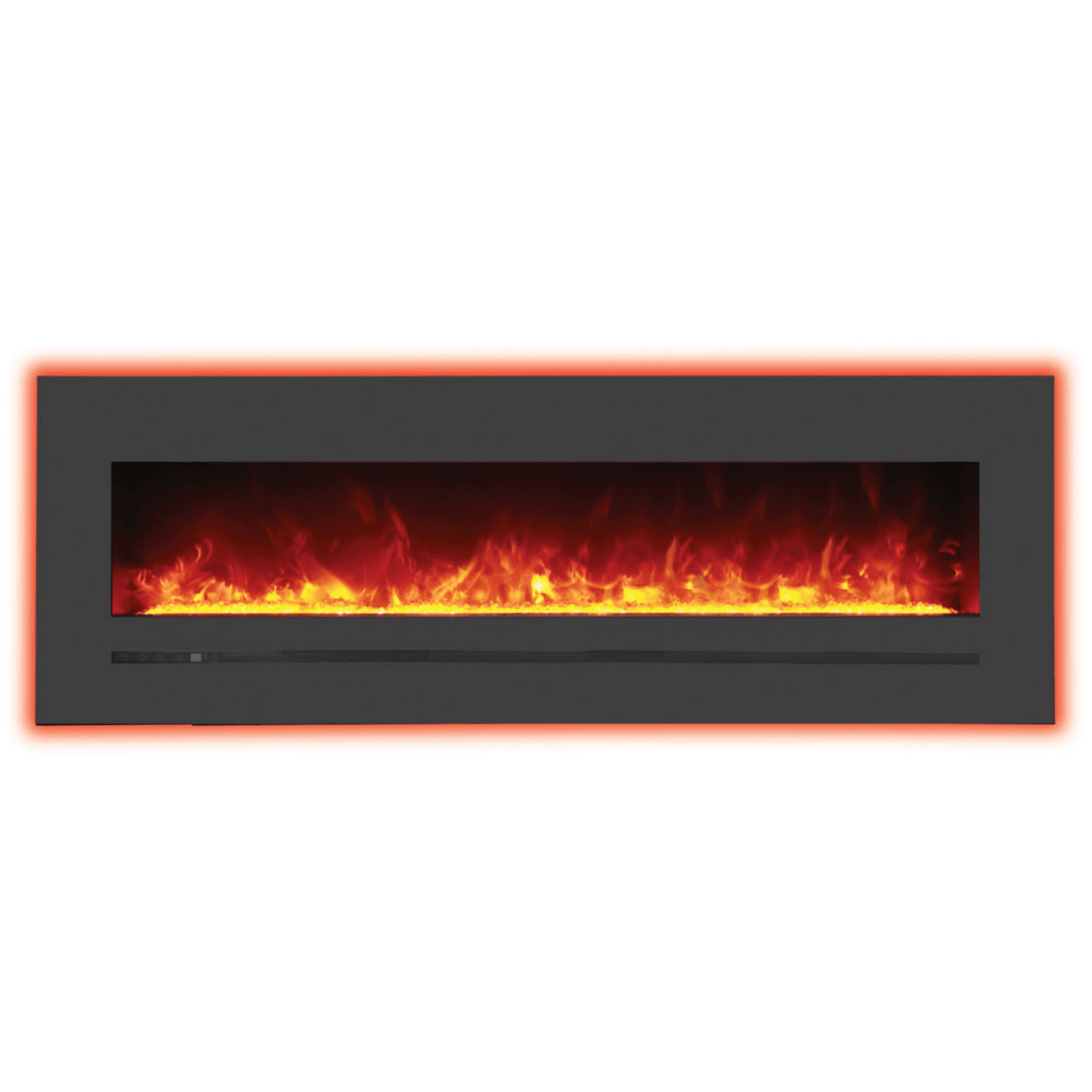 Sierra Flame by Amantii 60" Wall Mount/Flush Mount Electric Fireplace with Deep Charcoal Colored Steel Surround