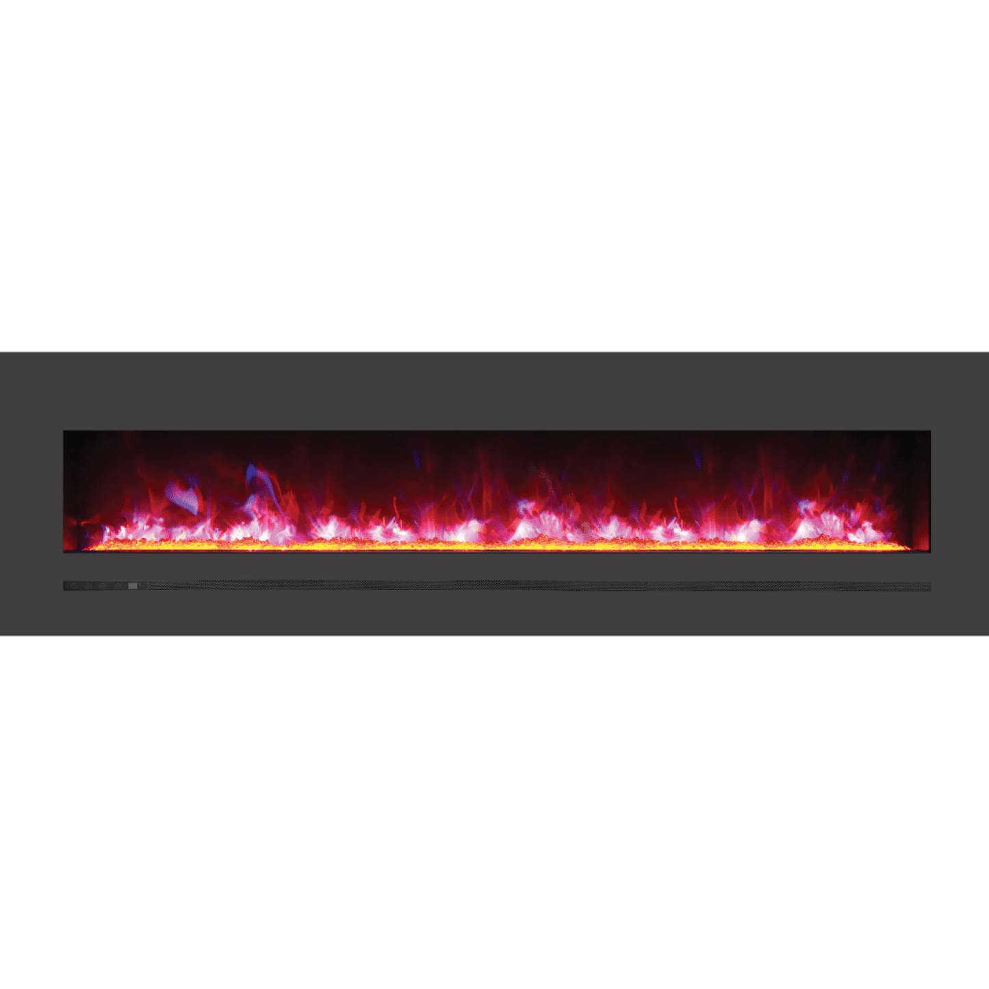 Sierra Flame by Amantii 72" Wall Mount/Flush Mount Electric Fireplace with Deep Charcoal Colored Steel Surround