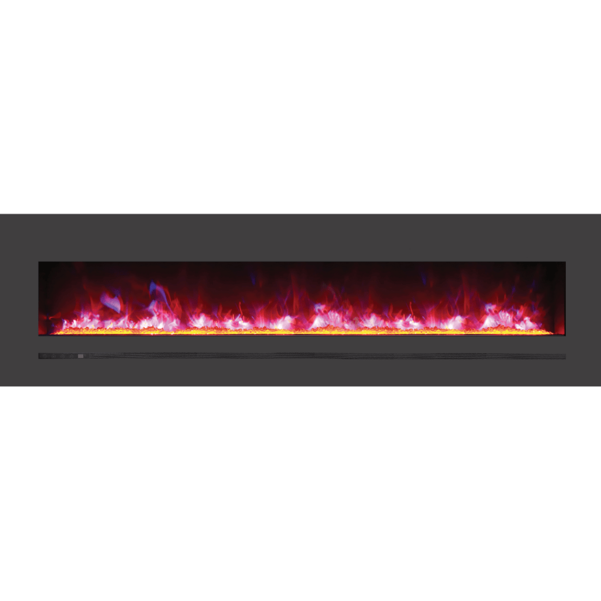 Sierra Flame by Amantii 72" Wall Mount/Flush Mount Electric Fireplace with Deep Charcoal Colored Steel Surround