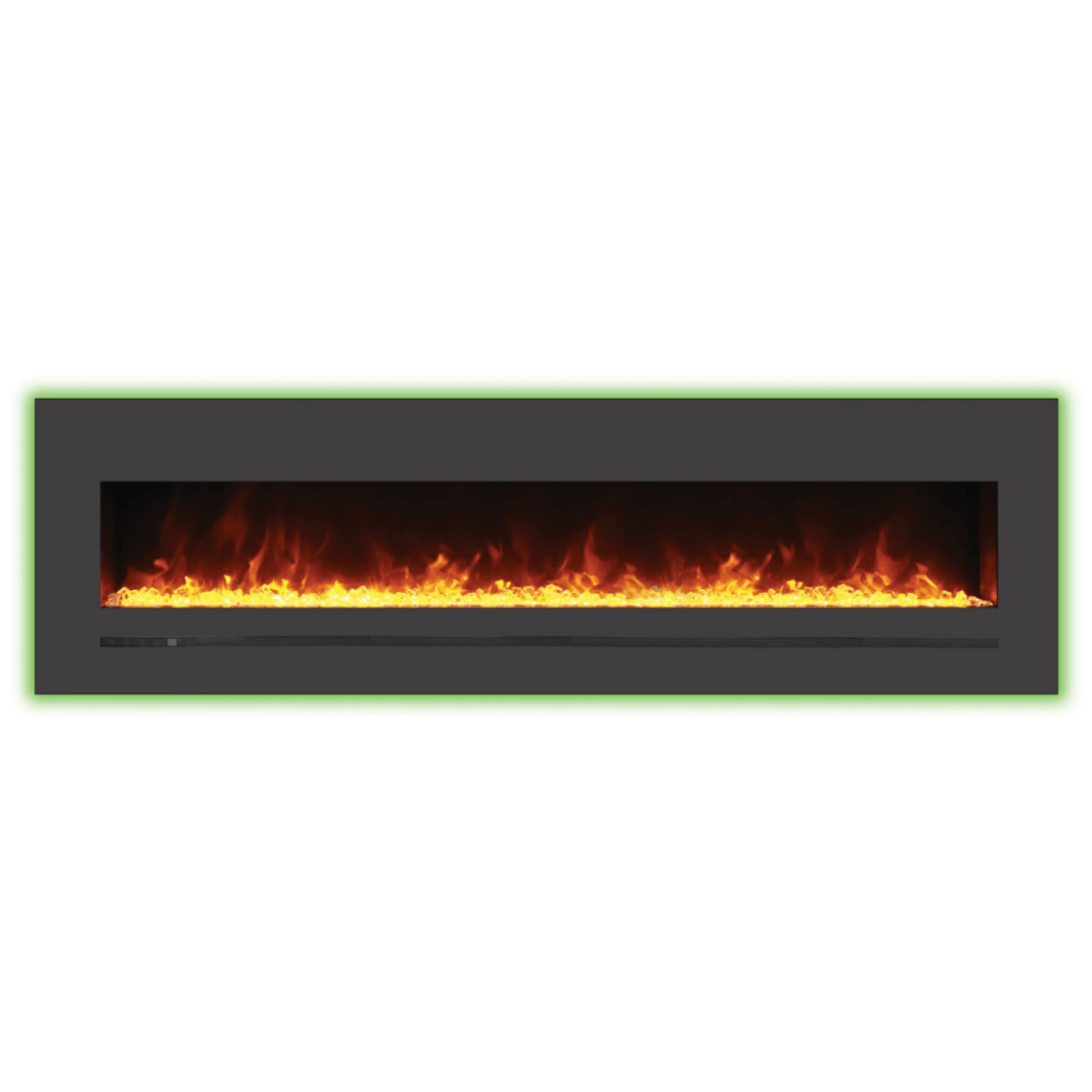 Sierra Flame by Amantii 72" Wall Mount/Flush Mount Electric Fireplace with Deep Charcoal Colored Steel Surround