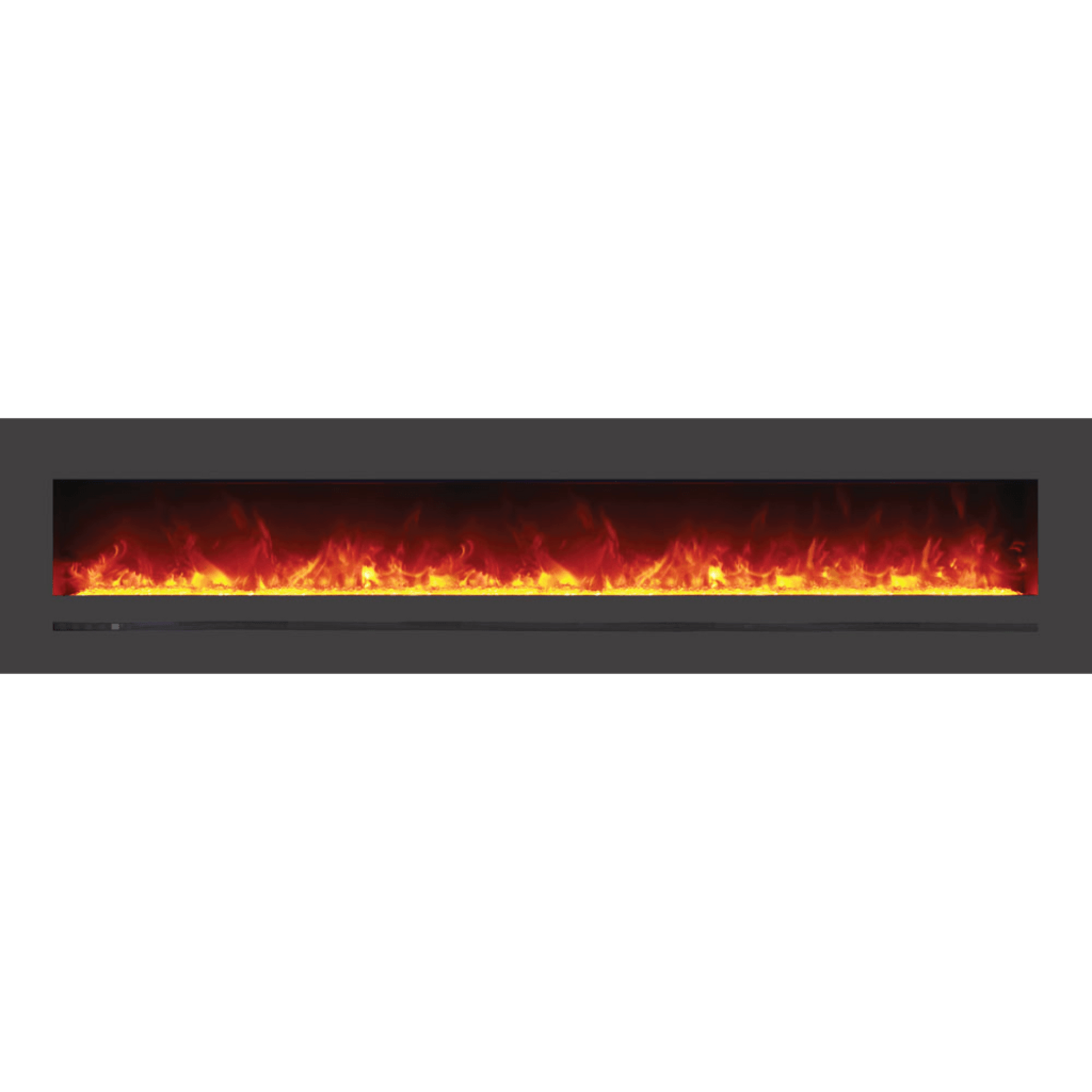 Sierra Flame by Amantii 88" Wall Mount/Flush Mount Electric Fireplace with Deep Charcoal Colored Steel Surround