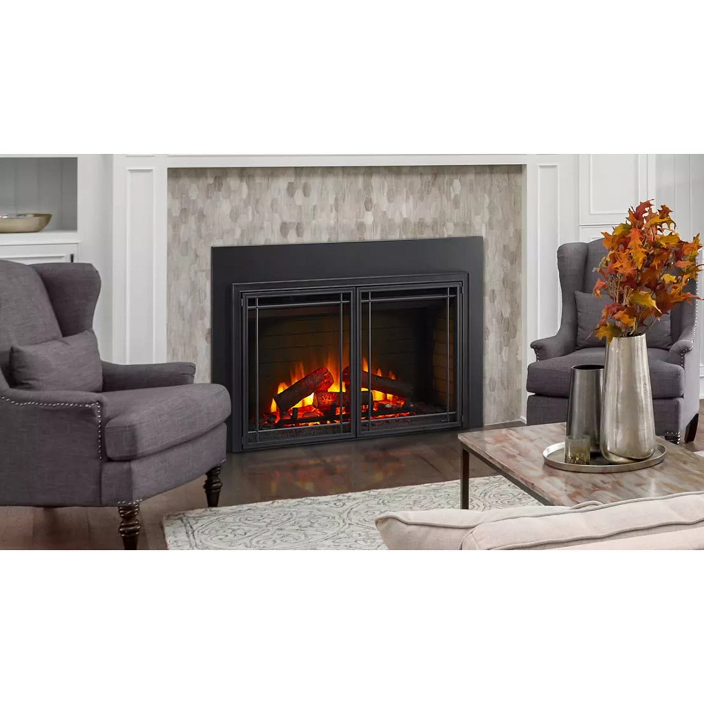 SimpliFire 35" Traditional Electric Built-In Fireplace Insert