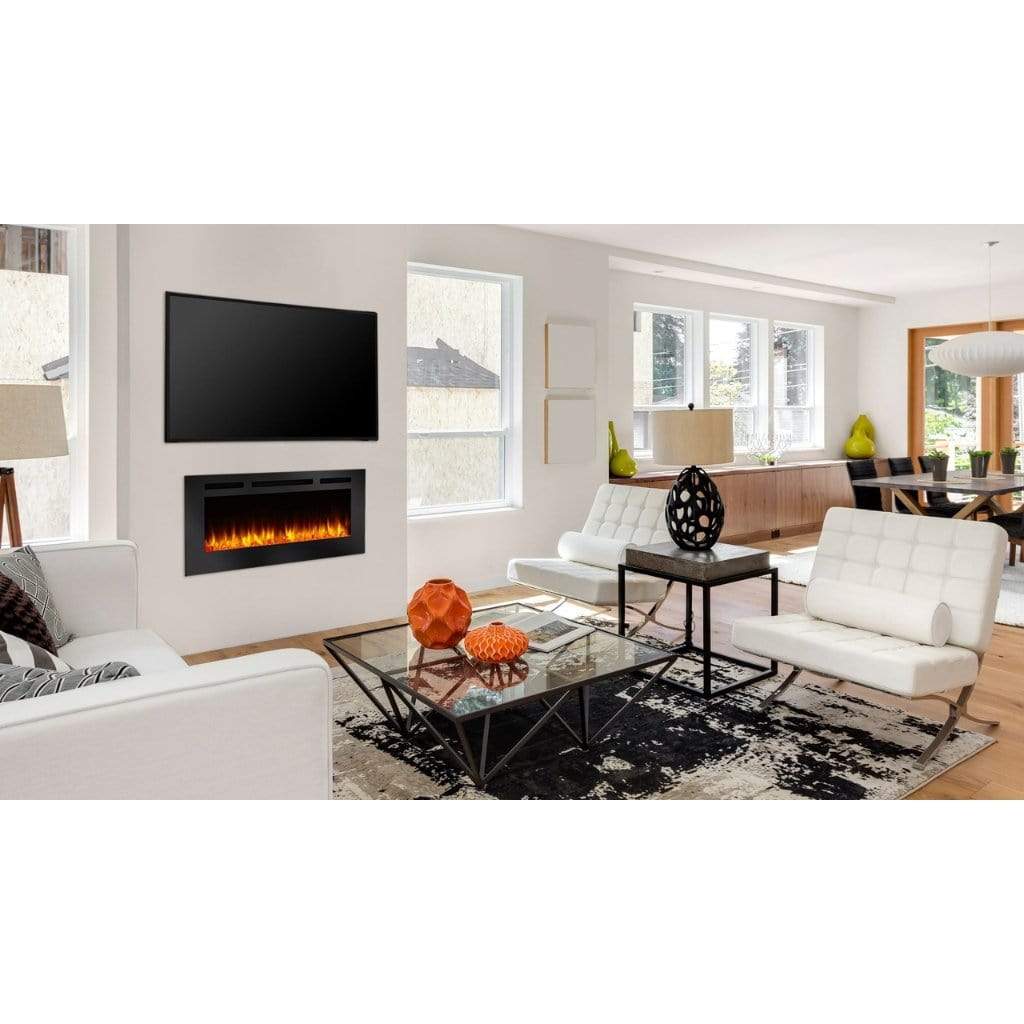 SimpliFire Allusion 84" Linear Electric Recessed Fireplace