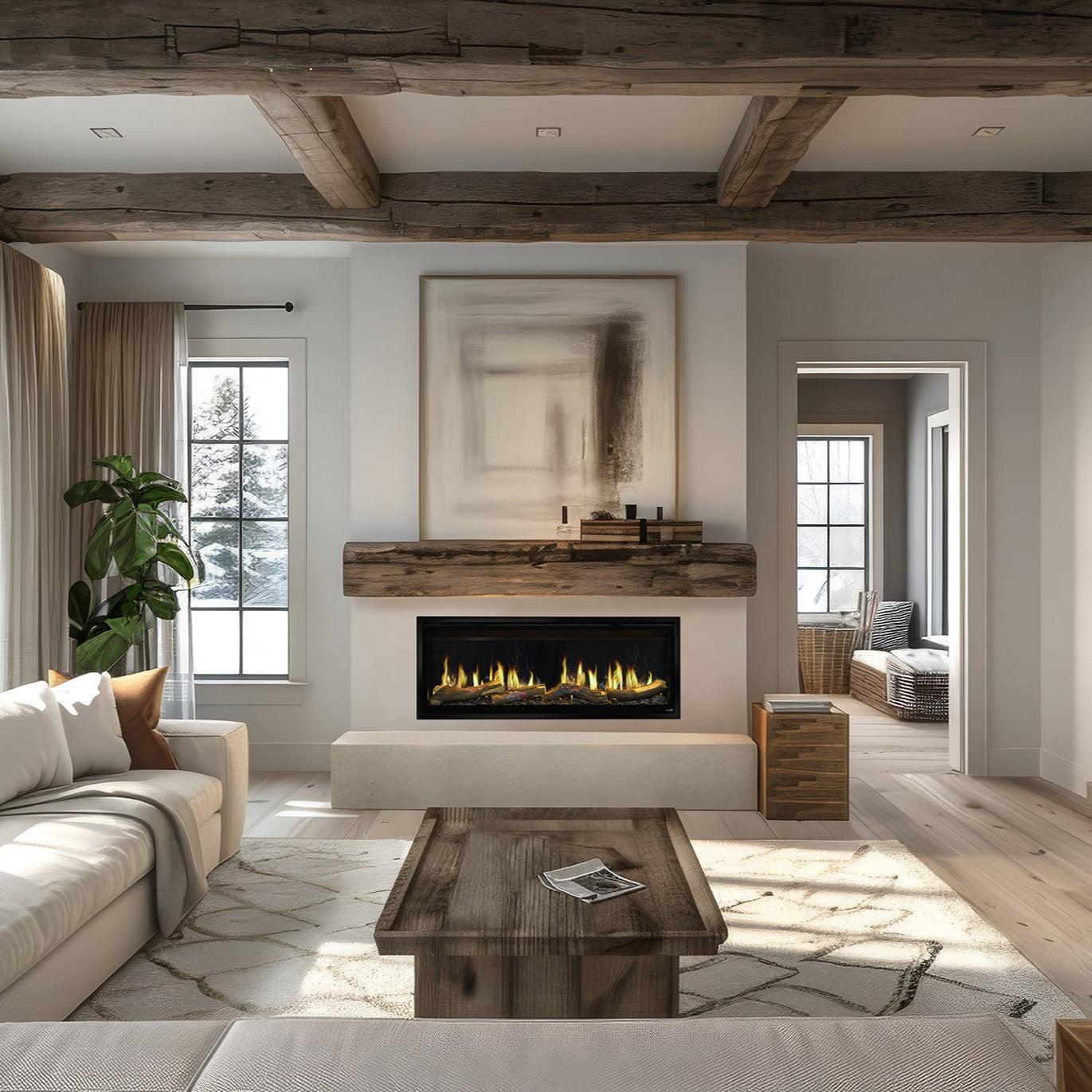 SimpliFire Allusion Edge 50" Linear Electric Recessed Fireplace
