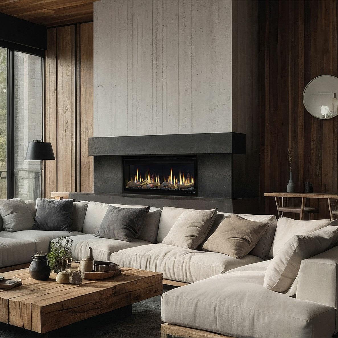 SimpliFire Allusion Edge 50" Linear Electric Recessed Fireplace