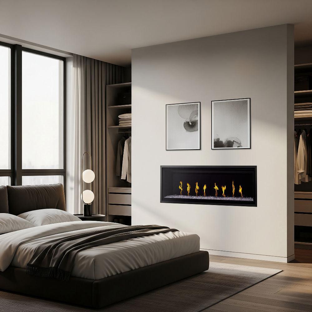 SimpliFire Allusion Edge 60" Linear Electric Recessed Fireplace