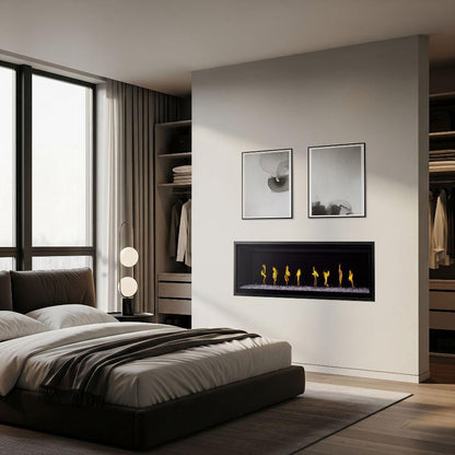 SimpliFire Allusion Edge 60" Linear Electric Recessed Fireplace