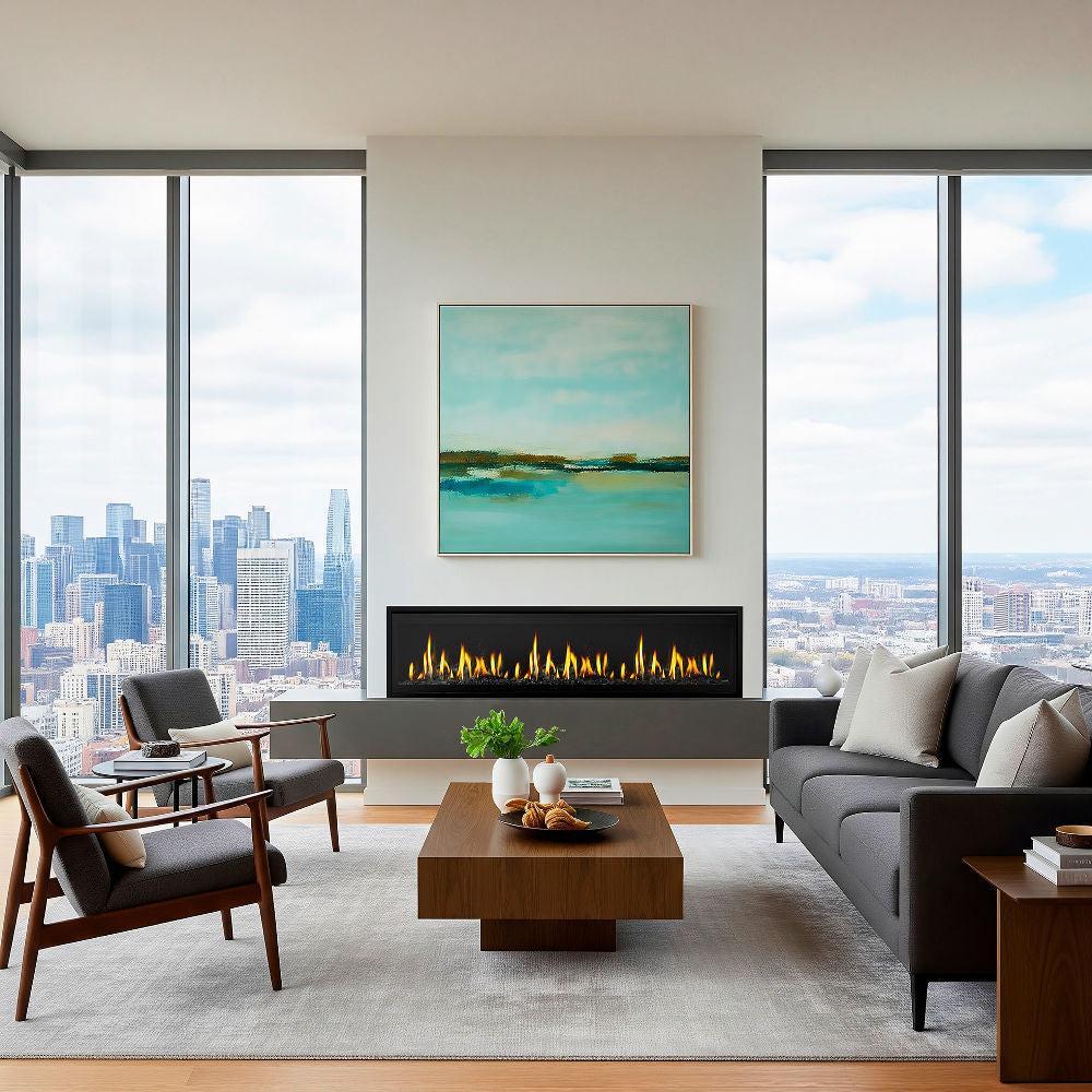 SimpliFire Allusion Edge 78" Linear Electric Recessed Fireplace