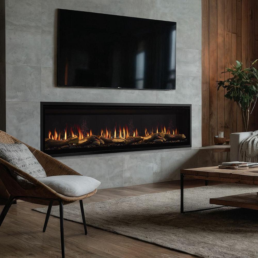 SimpliFire Allusion Edge 78" Linear Electric Recessed Fireplace
