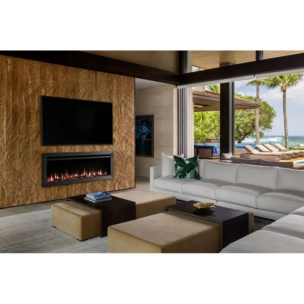 SimpliFire Allusion Slim 50" Linear Electric Recessed Fireplace