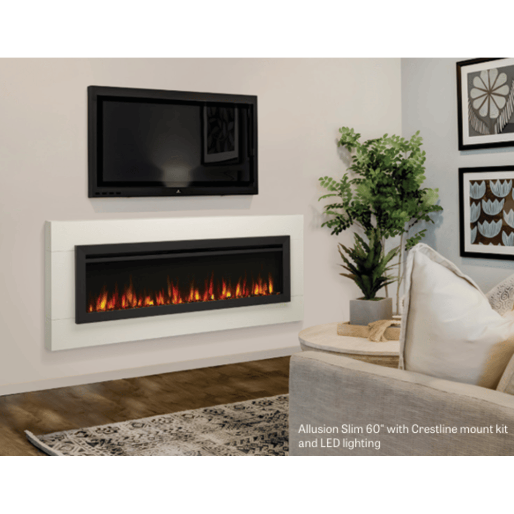 SimpliFire Allusion Slim 50" Linear Electric Recessed Fireplace