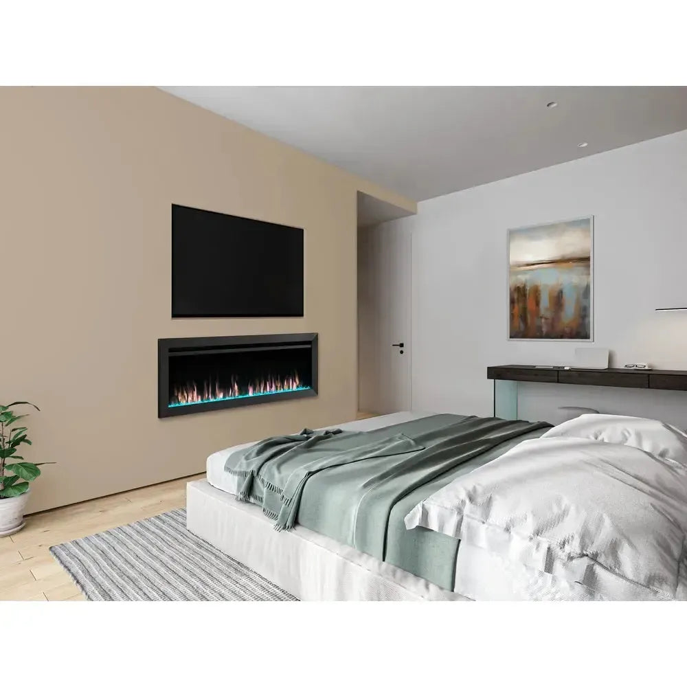 SimpliFire Allusion Slim 50" Linear Electric Recessed Fireplace