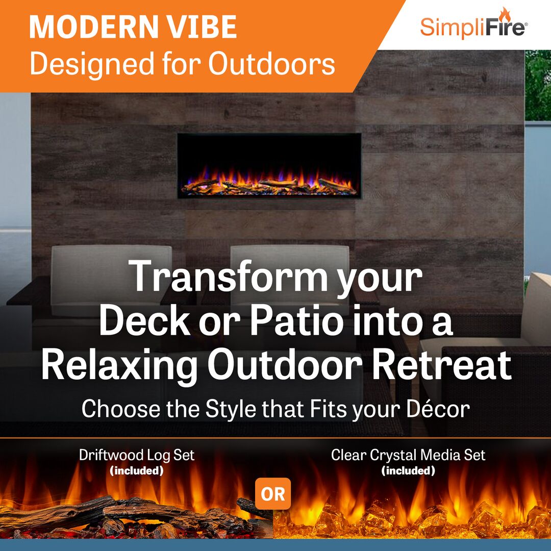 SimpliFire Forum 43" Outdoor Electric Fireplace