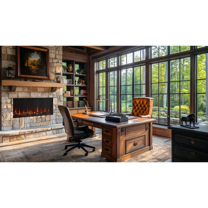 SimpliFire Scion 55" Clean Face Linear Electric Built-In Fireplace