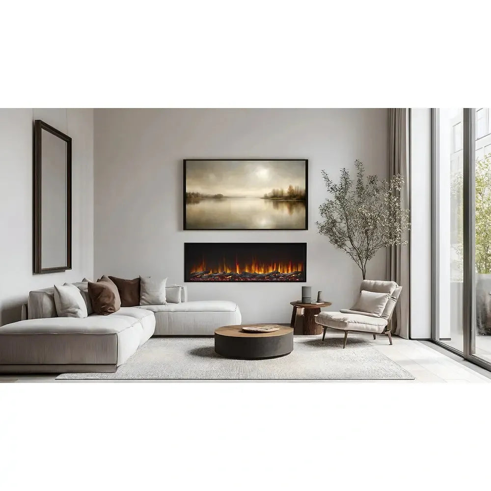 SimpliFire Scion 55" Clean Face Linear Electric Built-In Fireplace