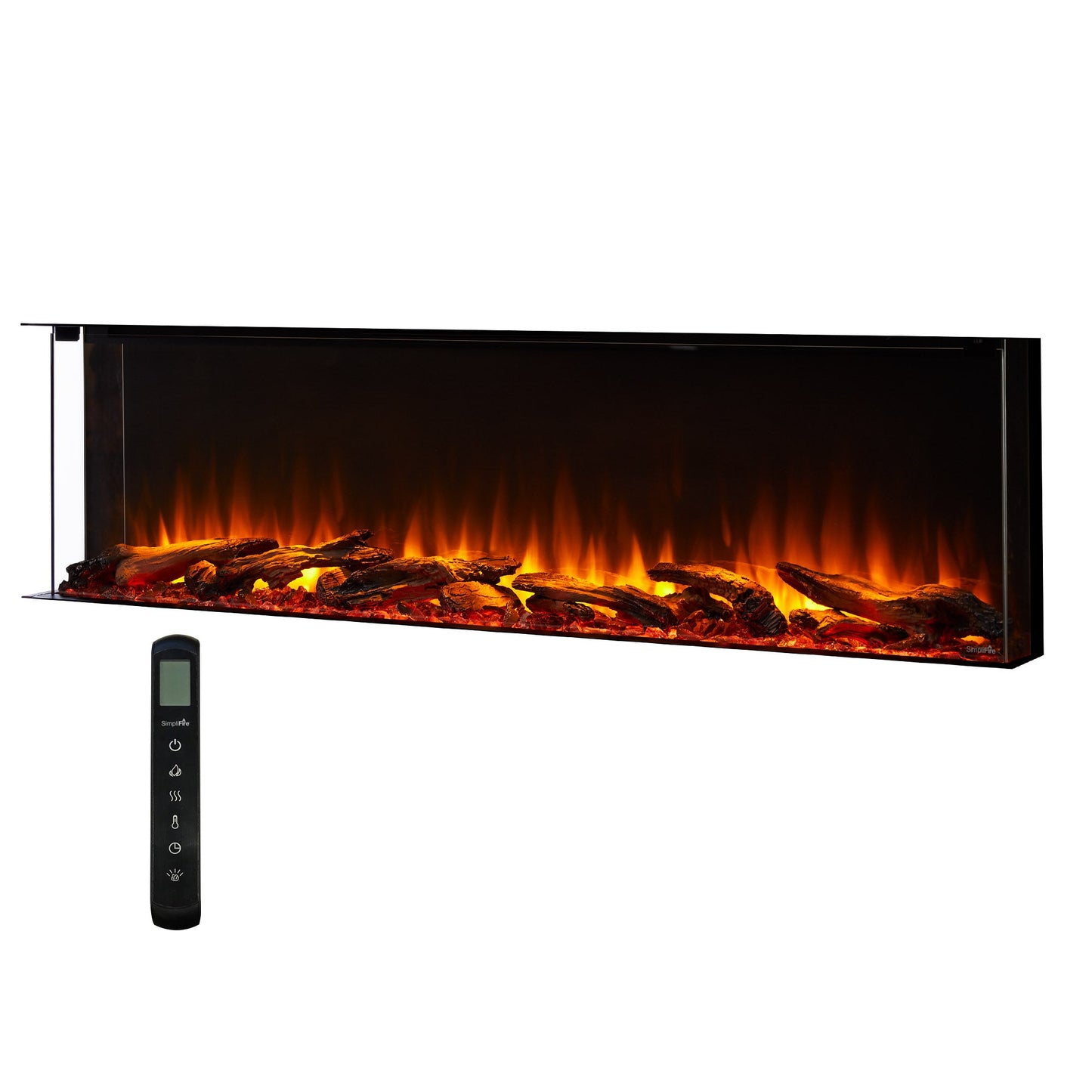 SimpliFire Scion Trinity 55" 3-Sided Linear Electric Built-In Fireplace
