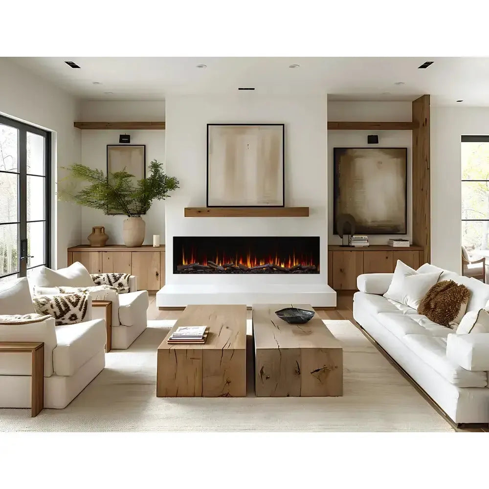 SimpliFire Triton 78" Linear Electric Recessed Fireplace