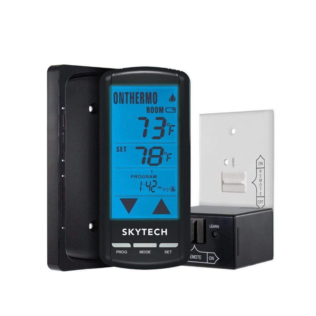 Skytech 5301P Programmable Thermostat Fireplace Remote Control With Ba