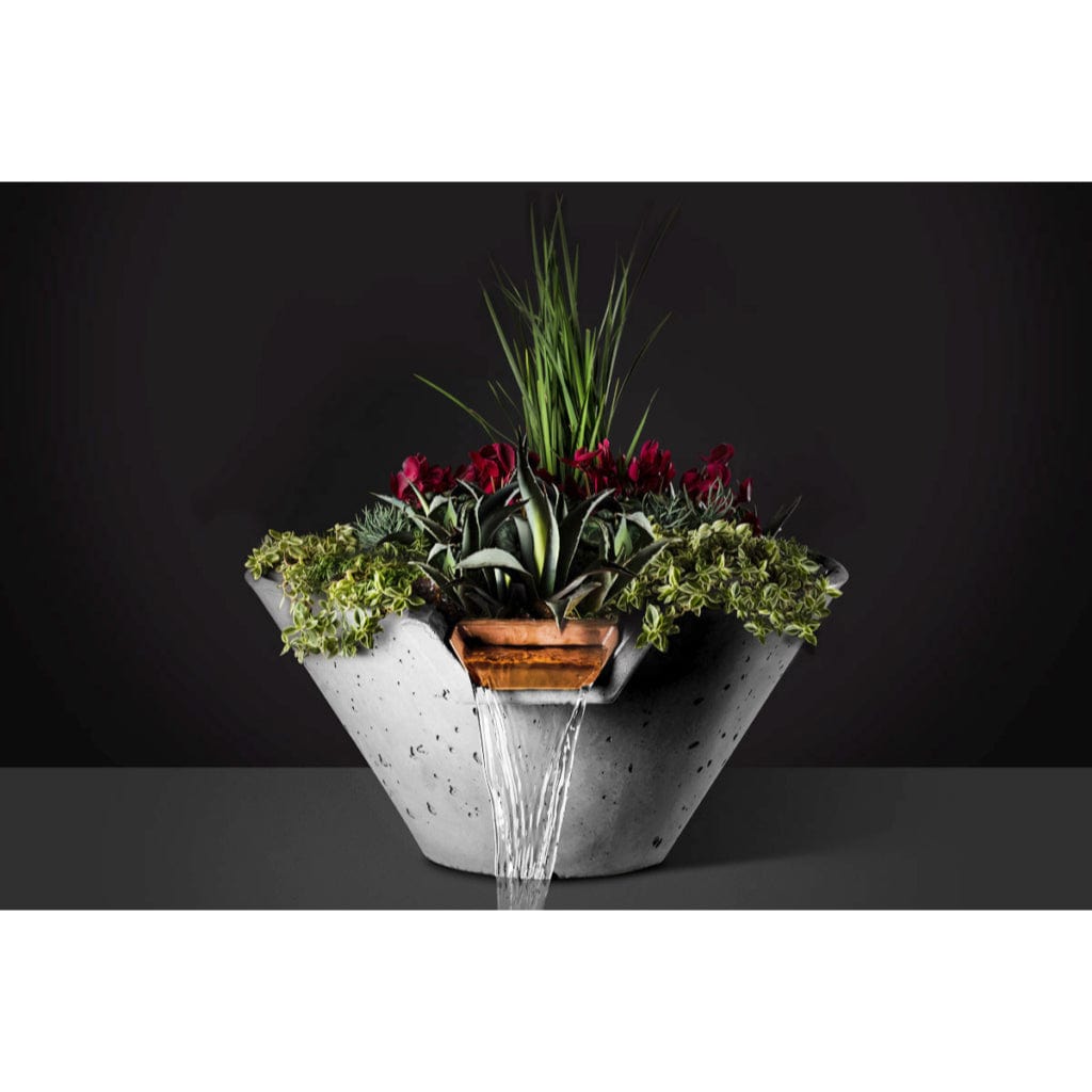 Slick Rock Concrete 29" Cascade Conical Water and Planter Bowl
