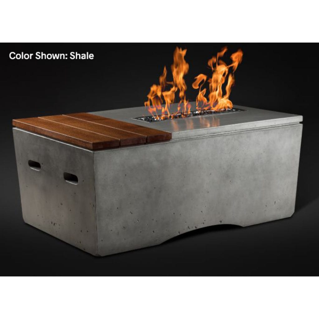 Slick Rock Concrete 48" Rectangular Oasis Gas Fire Table