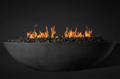 Slick Rock Concrete Oasis 60" Onyx Oval Natural Gas Fire Bowl With Electronic Ignition Burner