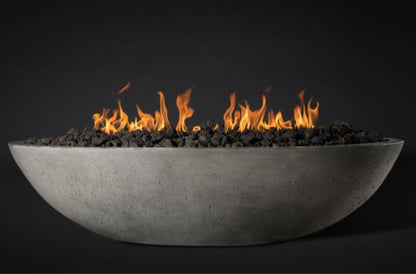 Slick Rock Concrete Oasis 60" Shale Oval Natural Gas Fire Bowl With Electronic Ignition Burner