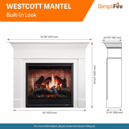 SimpliFire Inception 36" Built-In Electric Fireplace