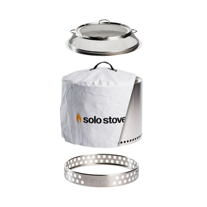 Solo Stove 19 1/2" Stainless Steel Bonfire Backyard Bundle