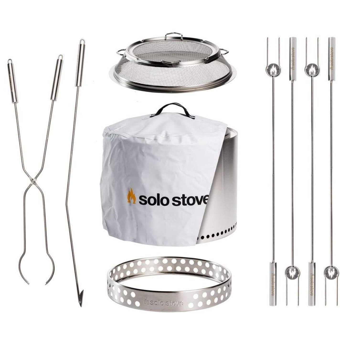 Solo Stove 19 1/2" Stainless Steel Bonfire Ultimate Bundle