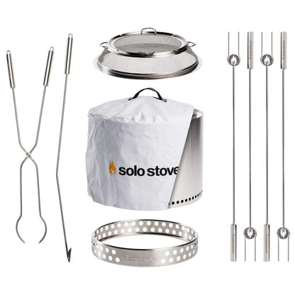 Solo Stove 19 1/2" Stainless Steel Bonfire Ultimate Bundle
