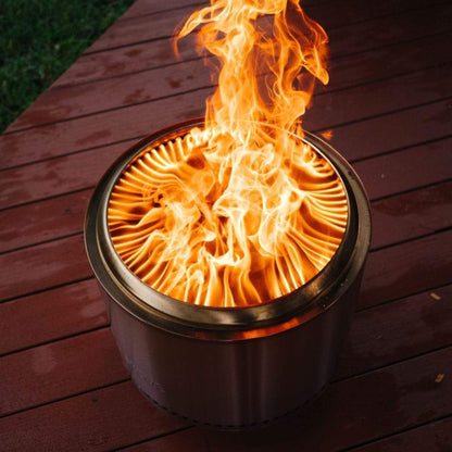 Solo Stove 19 1/2" Stainless Steel Bonfire Wood Burning Fire Pit with Stand
